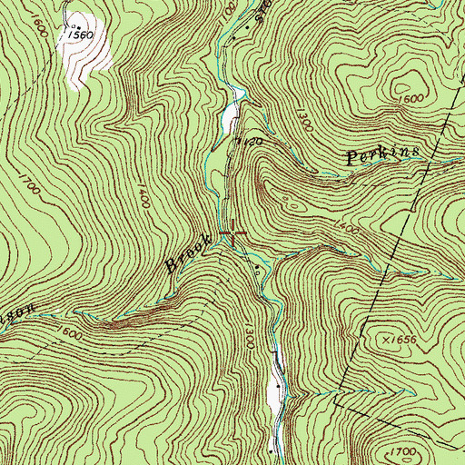 Topographic Map of Johnson Brook, VT