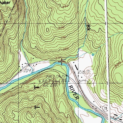 Topographic Map of Jones Brook, VT