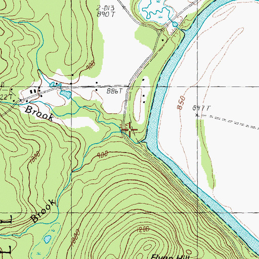 Topographic Map of Jones Brook, VT