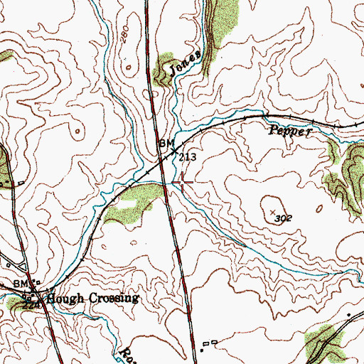 Topographic Map of Jones Brook, VT