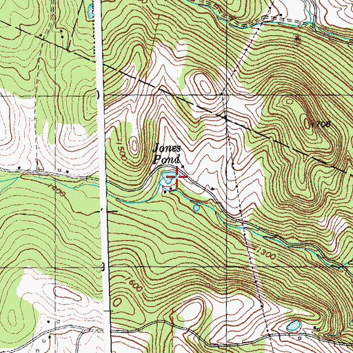Topographic Map of Jones Pond, VT