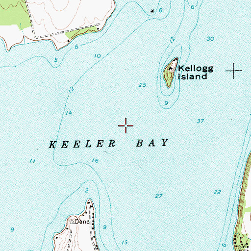 Topographic Map of Keeler Bay, VT