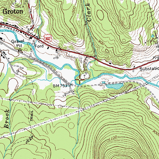 Topographic Map of Keenam Brook, VT
