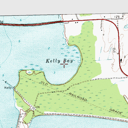 Topographic Map of Kelly Bay, VT