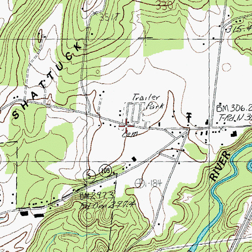 Topographic Map of Kelsey Cemetery, VT