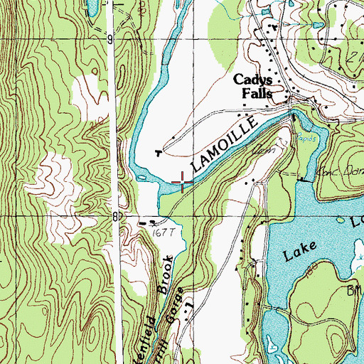 Topographic Map of Kenfield Brook, VT