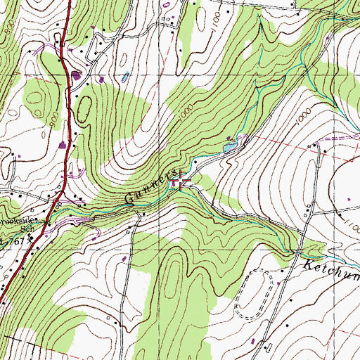 Topographic Map of Ketchum Brook, VT