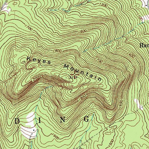 Topographic Map of Keyes Mountain, VT
