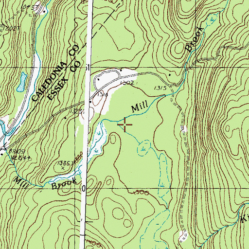 Topographic Map of King Brook, VT