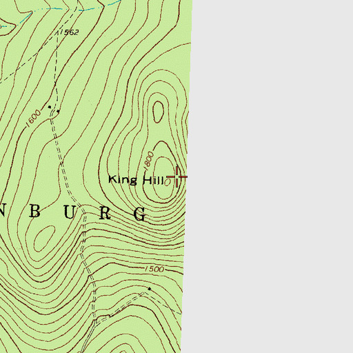 Topographic Map of King Hill, VT