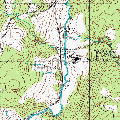 Topographic Map of King School, VT