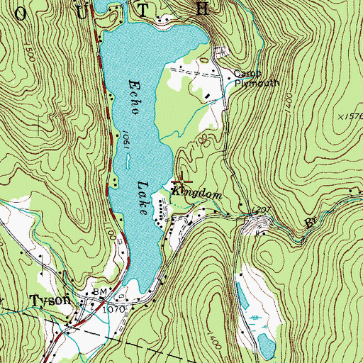 Topographic Map of Kingdom Brook, VT
