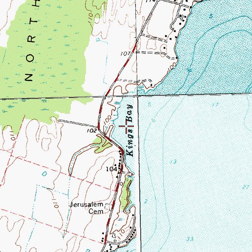 Topographic Map of Kings Bay, VT