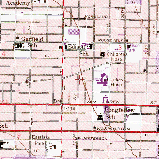 Topographic Map of Hochani Park, AZ