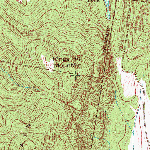 Topographic Map of Kings Hill Mountain, VT