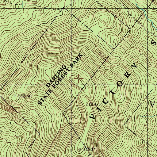 Topographic Map of Kirby Mountain, VT