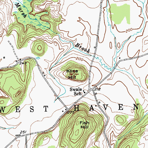 Topographic Map of Kline Hill, VT