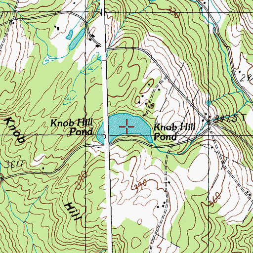 Topographic Map of Knob Hill Pond, VT