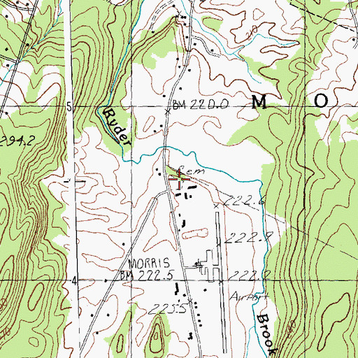 Topographic Map of La Porte Cemetery, VT