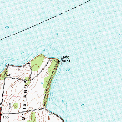 Topographic Map of Ladd Point, VT