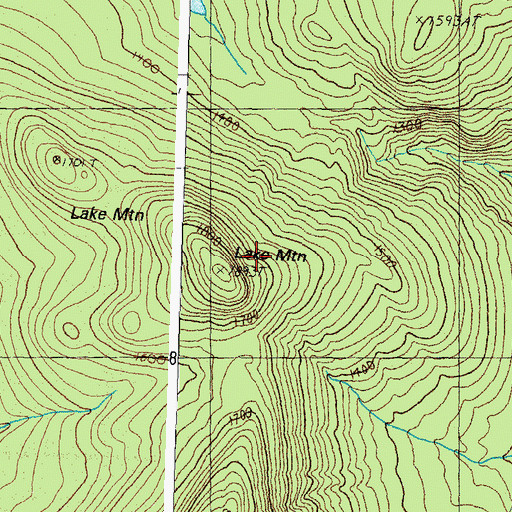 Topographic Map of Lake Mountain, VT