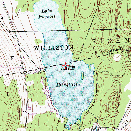 Topographic Map of Lake Iroquois, VT