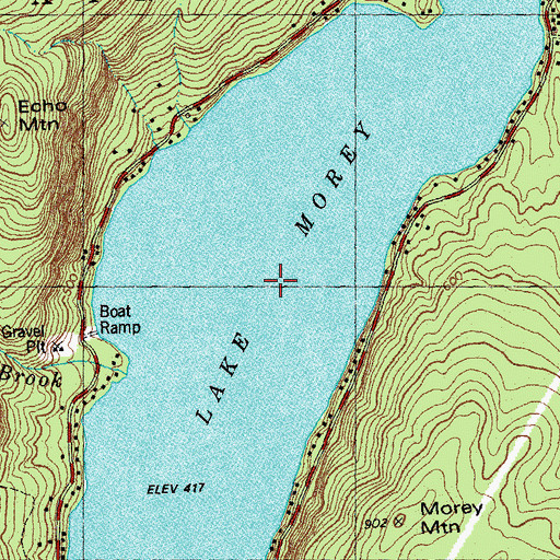 Topographic Map of Lake Morey, VT