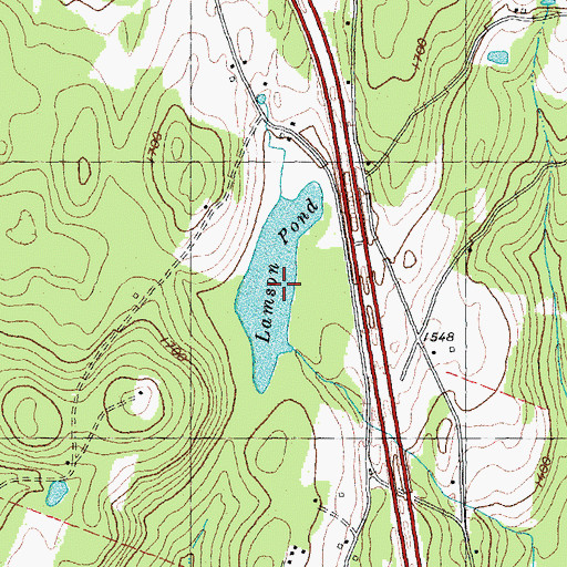 Topographic Map of Lamson Pond, VT