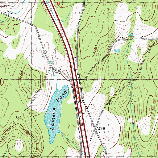 Topographic Map of Lamson School, VT