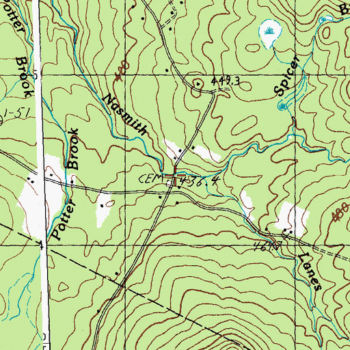 Topographic Map of Lanes Brook, VT