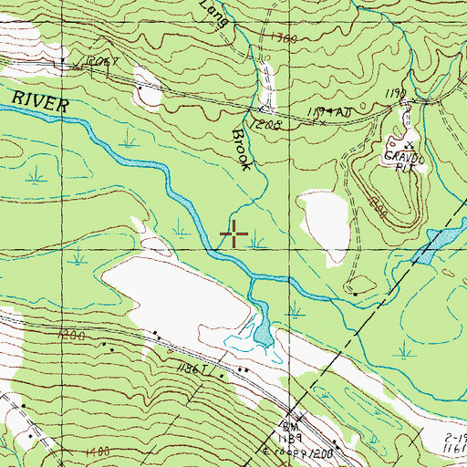 Topographic Map of Lang Brook, VT