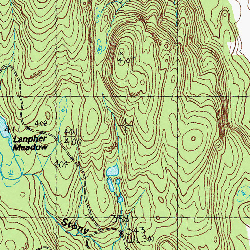 Topographic Map of Lanpher Meadow, VT