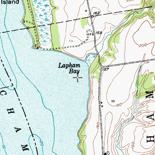 Topographic Map of Lapham Bay, VT
