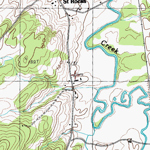Topographic Map of Leach Cemetery, VT