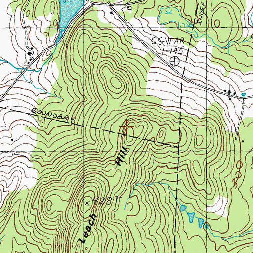 Topographic Map of Leach Hill, VT