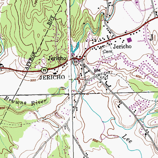 Topographic Map of Lee River, VT
