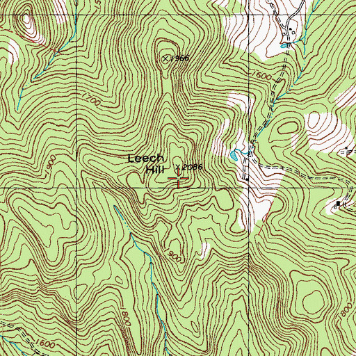 Topographic Map of Leech Hill, VT