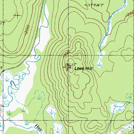 Topographic Map of Lees Hill, VT