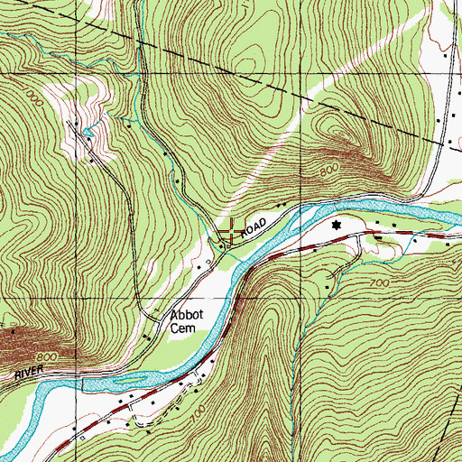 Topographic Map of Lilliesville Brook, VT