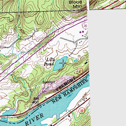 Topographic Map of Lily Pond, VT