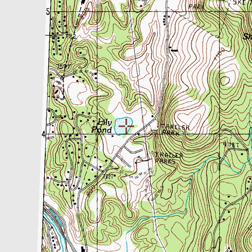 Topographic Map of Lily Pond, VT