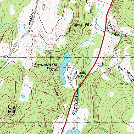 Topographic Map of Limehurst Pond, VT