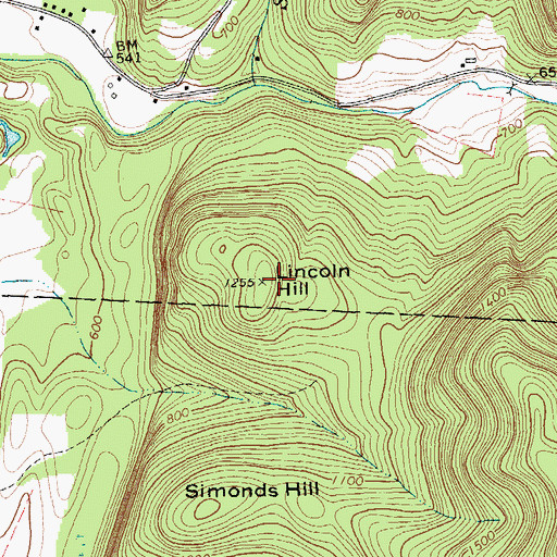 Topographic Map of Lincoln Hill, VT