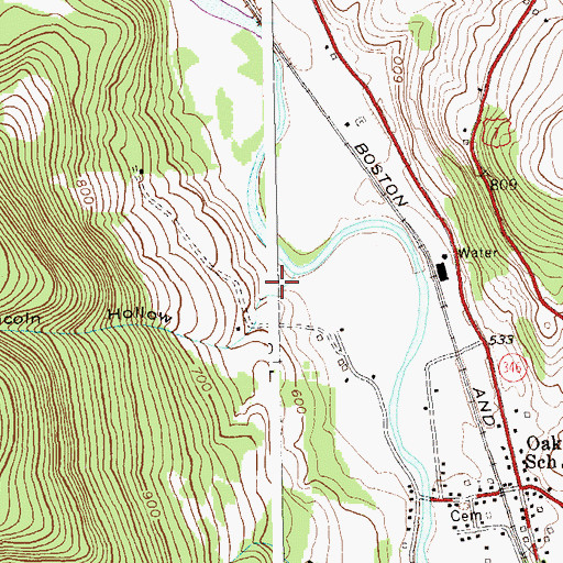 Topographic Map of Lincoln Hollow, VT