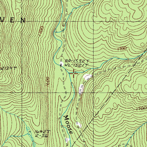 Topographic Map of Line Brook, VT