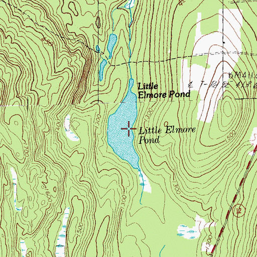 Topographic Map of Little Elmore Pond, VT