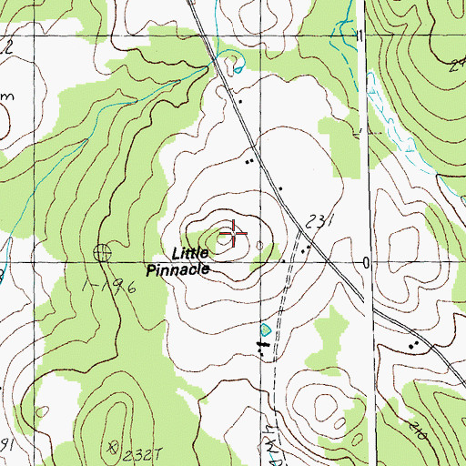 Topographic Map of Little Pinnacle, VT