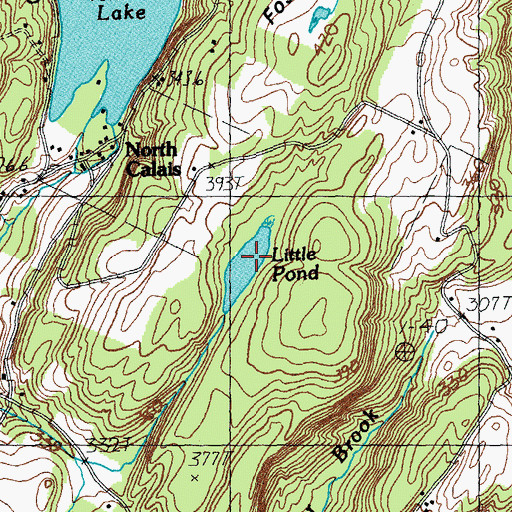 Topographic Map of Little Pond, VT
