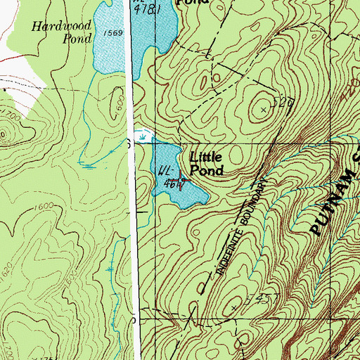 Topographic Map of Little Pond, VT