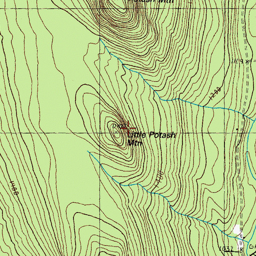 Topographic Map of Little Potash Mountain, VT